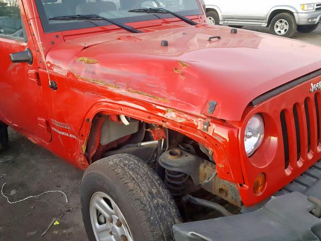 1J4AA2D12AL224591 - 2010 JEEP WRANGLER S RED photo 9