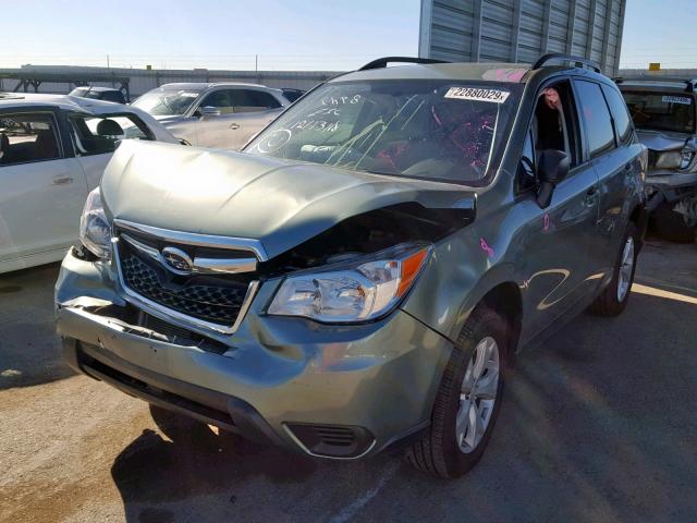 JF2SJABC3GH505515 - 2016 SUBARU FORESTER 2 მწვანე ფოტო 2