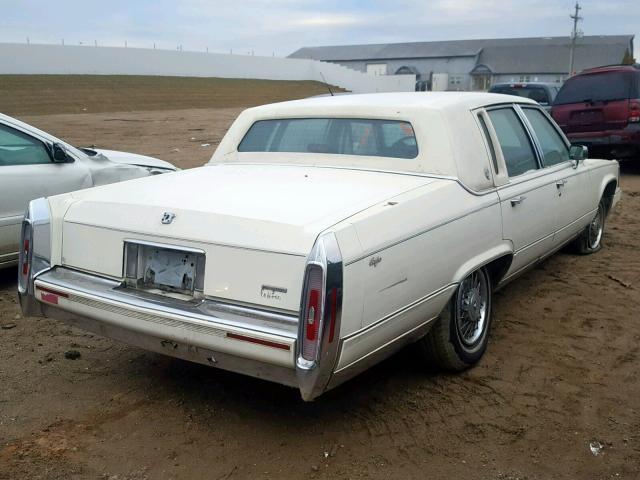 1G6DW54E9MR708383 - 1991 CADILLAC BROUGHAM WHITE photo 4