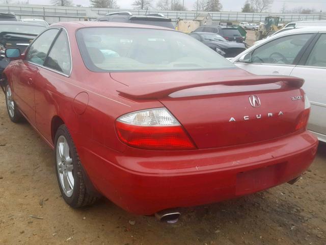 19UYA41693A004607 - 2003 ACURA 3.2CL TYPE RED photo 3
