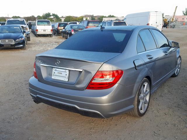 WDDGF4HB1EA959912 - 2014 MERCEDES-BENZ C 250 GRAY photo 4