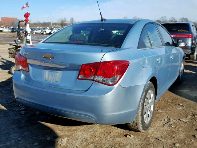 1G1PC5SH1C7159135 - 2012 CHEVROLET CRUZE LS BLUE photo 4