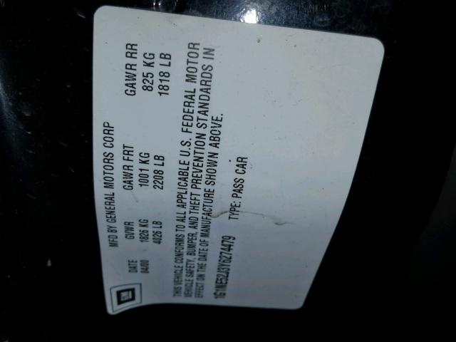 1G1NE52J3Y6274479 - 2000 CHEVROLET MALIBU LS BLACK photo 10