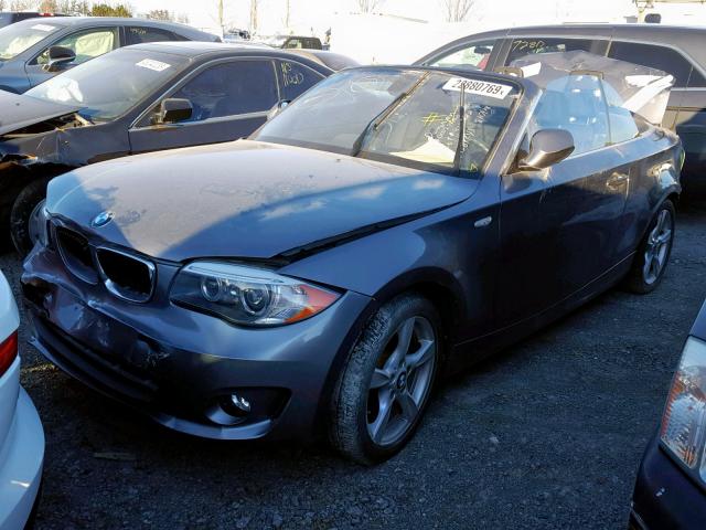 WBAUL7C59CVM83632 - 2012 BMW 128 I GRAY photo 2