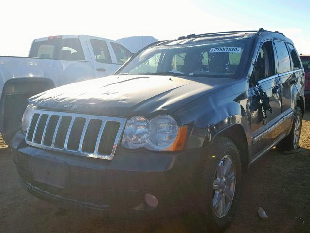 1J8HR58N08C208680 - 2008 JEEP GRAND CHER BLACK photo 2