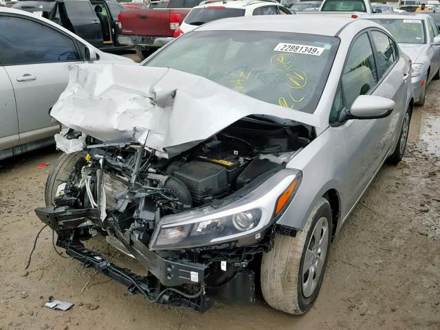 3KPFK4A70HE076831 - 2017 KIA FORTE LX SILVER photo 2