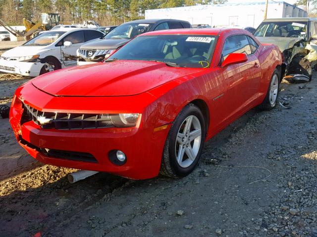 2G1FB1E38C9190601 - 2012 CHEVROLET CAMARO LT RED photo 2