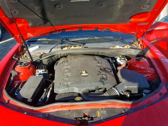 2G1FB1E38C9190601 - 2012 CHEVROLET CAMARO LT RED photo 7