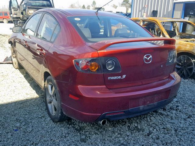 JM1BK123661401572 - 2006 MAZDA 3 S RED photo 3