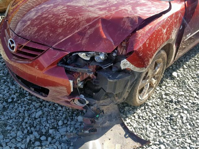 JM1BK123661401572 - 2006 MAZDA 3 S RED photo 9