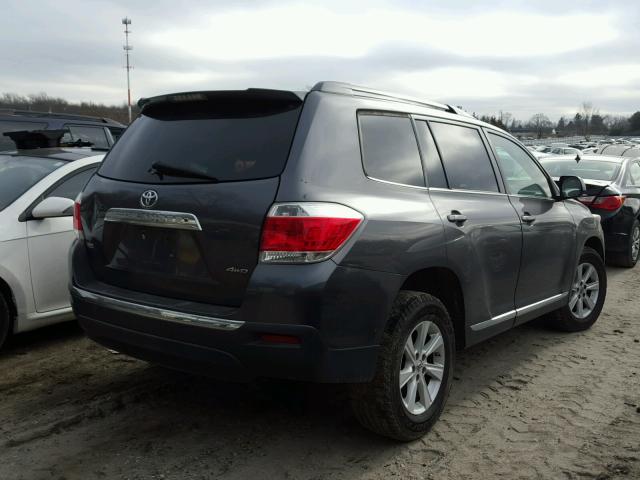 5TDBK3EH5CS109431 - 2012 TOYOTA HIGHLANDER GRAY photo 4