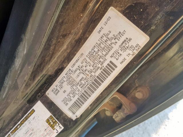 JTLKT334440152020 - 2004 TOYOTA SCION XB Қара фото 10