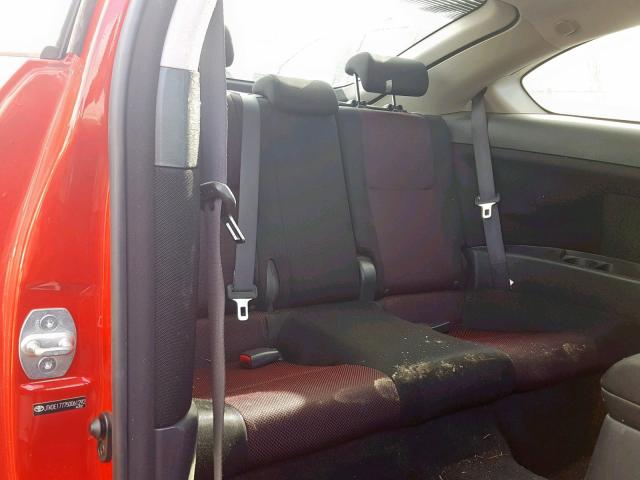 JTKDE177750061292 - 2005 TOYOTA SCION TC წითელი ფოტო 6