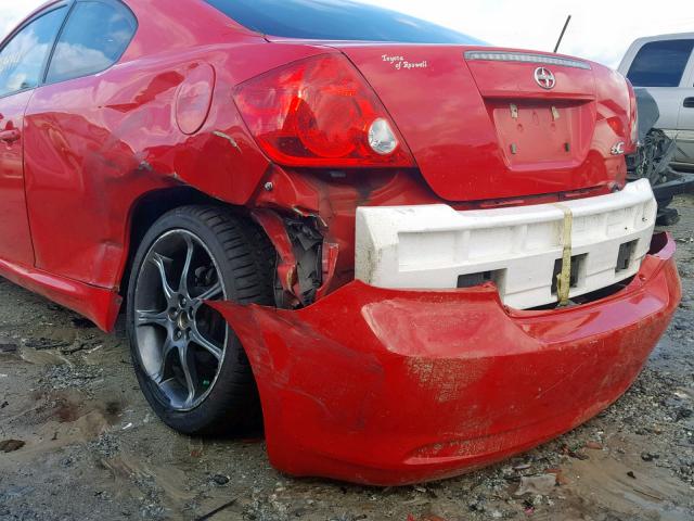 JTKDE177750061292 - 2005 TOYOTA SCION TC წითელი ფოტო 9