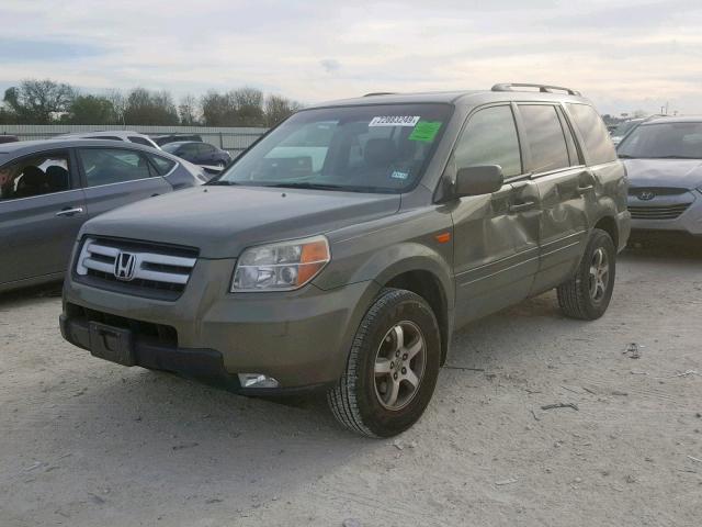 5FNYF28547B028716 - 2007 HONDA PILOT EXL GREEN photo 2