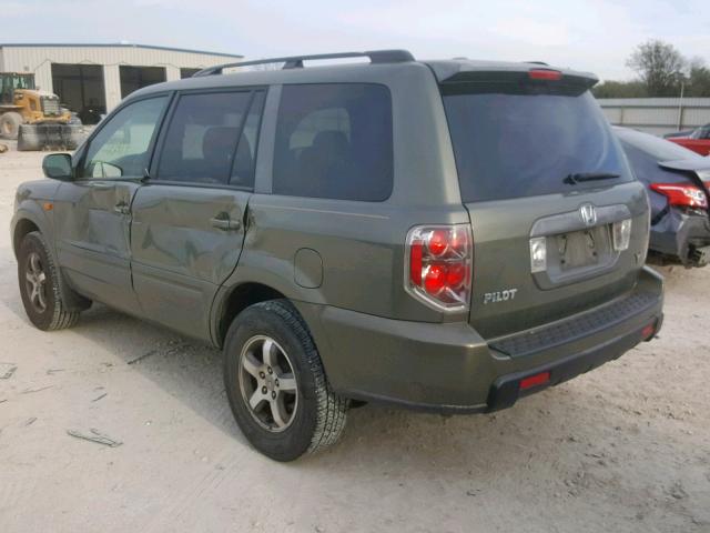 5FNYF28547B028716 - 2007 HONDA PILOT EXL GREEN photo 3