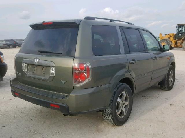 5FNYF28547B028716 - 2007 HONDA PILOT EXL GREEN photo 4