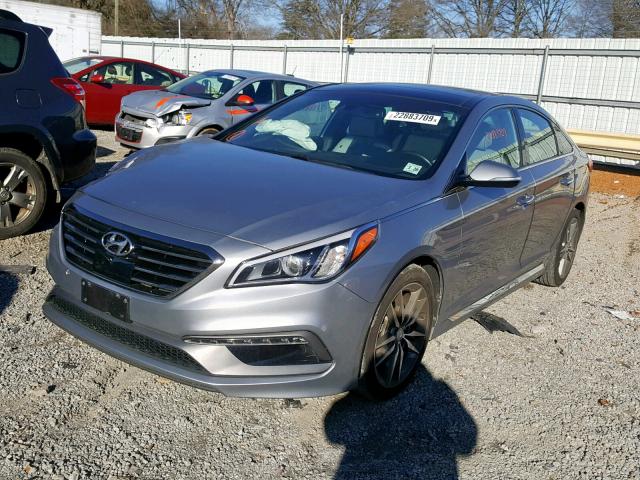 5NPE34AB8FH050886 - 2015 HYUNDAI SONATA SPO SILVER photo 2