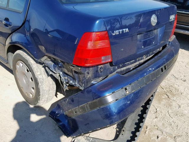 3VWRK69M03M110118 - 2003 VOLKSWAGEN JETTA GL BLUE photo 9