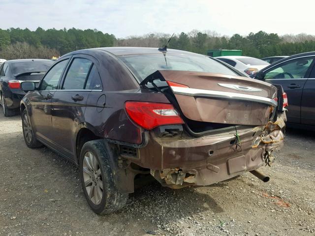 1C3CCBBB6DN539895 - 2013 CHRYSLER 200 TOURIN BURGUNDY photo 3