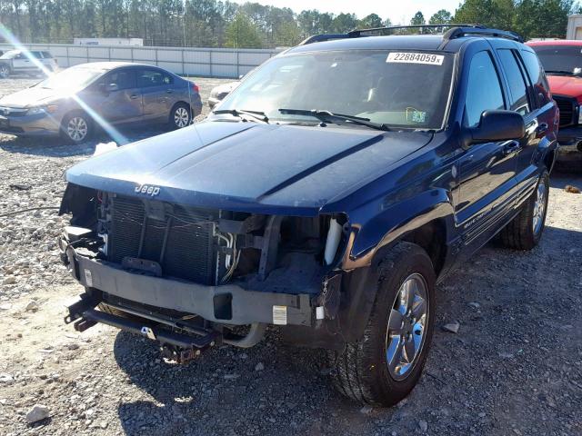 1J8GW58N24C407471 - 2004 JEEP GRAND CHER BLUE photo 2