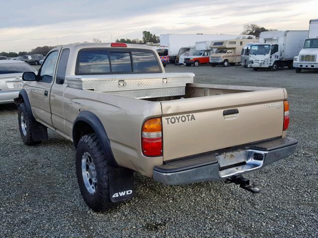 5TEWM72N33Z173712 - 2003 TOYOTA TACOMA XTR GOLD photo 3