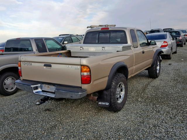 5TEWM72N33Z173712 - 2003 TOYOTA TACOMA XTR GOLD photo 4