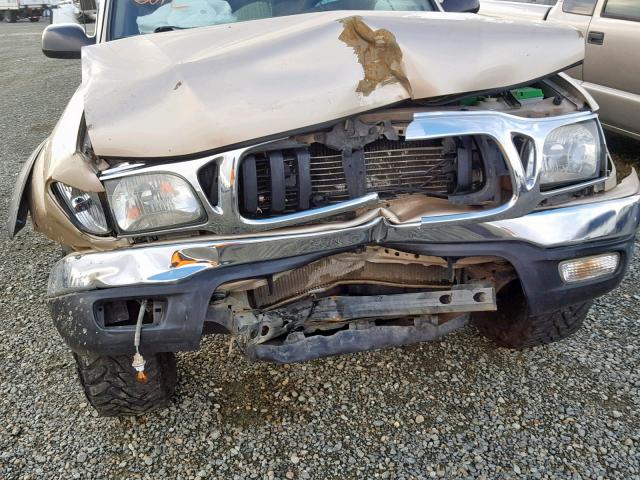 5TEWM72N33Z173712 - 2003 TOYOTA TACOMA XTR GOLD photo 9