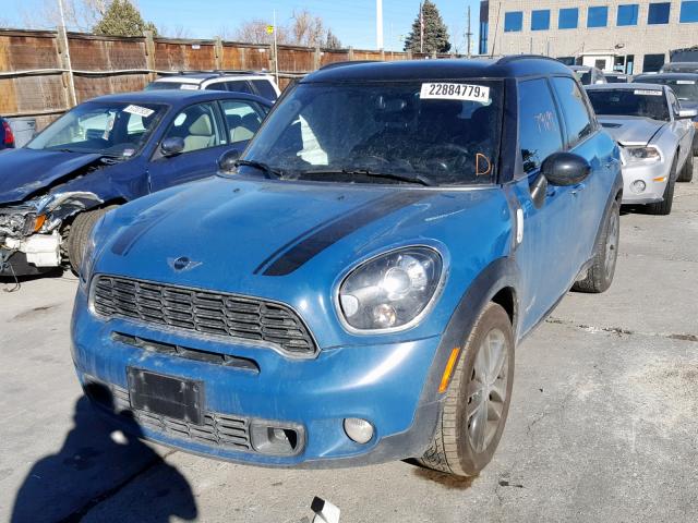 WMWZC5C5XCWL64217 - 2012 MINI COOPER S C BLUE photo 2