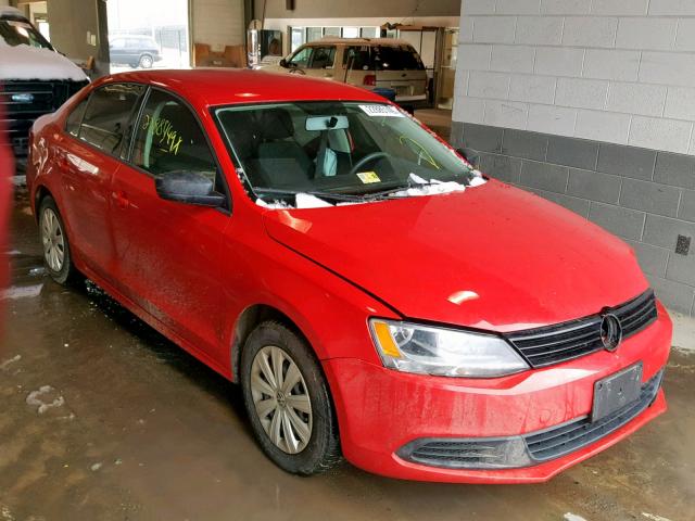 3VW1K7AJ8EM372976 - 2014 VOLKSWAGEN JETTA BASE RED photo 1
