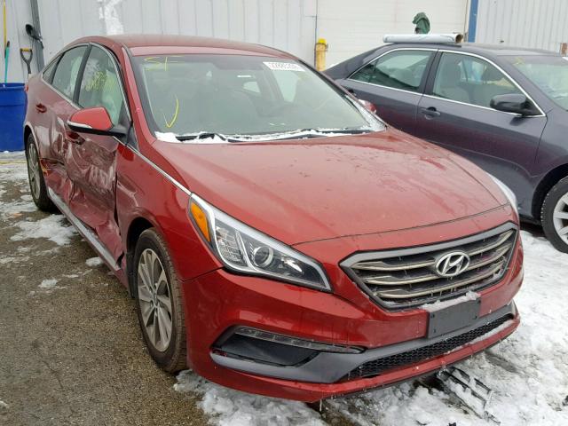 5NPE34AF9FH239064 - 2015 HYUNDAI SONATA SPO BURGUNDY photo 1