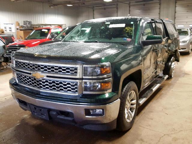 3GCUKREH8FG279295 - 2015 CHEVROLET SILVERADO GREEN photo 2