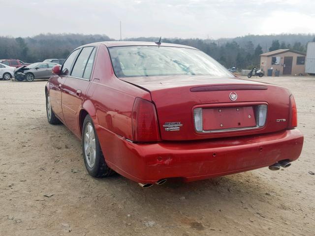 1G6KF57905U250480 - 2005 CADILLAC DEVILLE DT RED photo 3