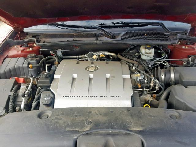 1G6KF57905U250480 - 2005 CADILLAC DEVILLE DT RED photo 7