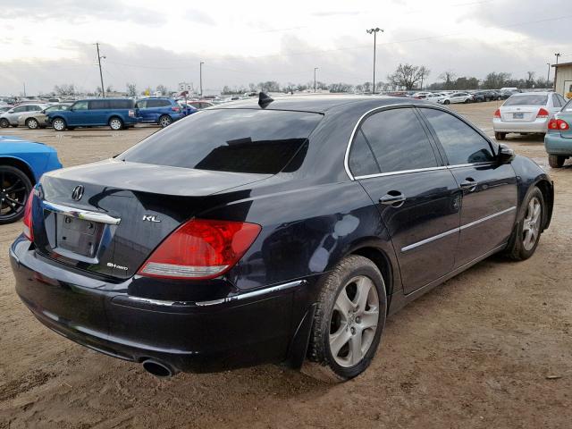 JH4KB16585C016043 - 2005 ACURA RL BLACK photo 4