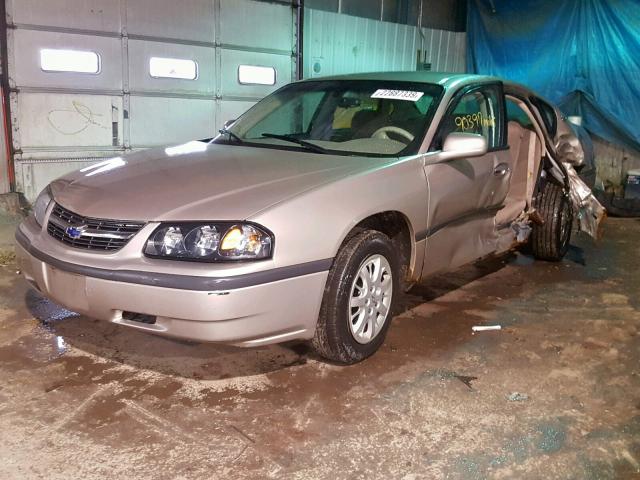 2G1WF52E739166436 - 2003 CHEVROLET IMPALA GOLD photo 2