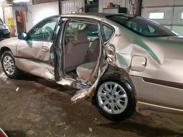 2G1WF52E739166436 - 2003 CHEVROLET IMPALA GOLD photo 9