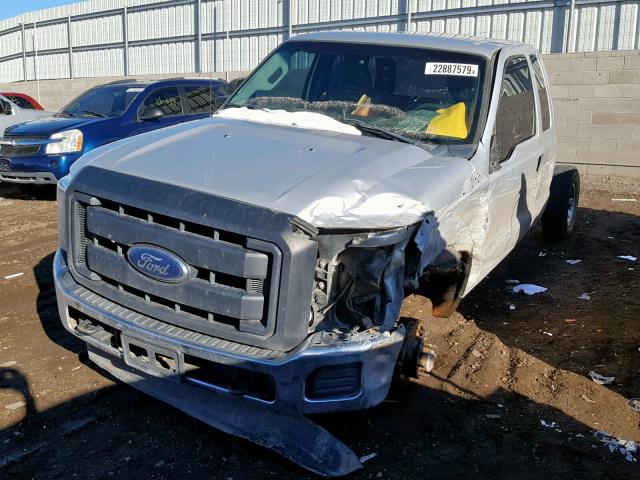 1FT7X2B65EEA34517 - 2014 FORD F250 SUPER GRAY photo 2