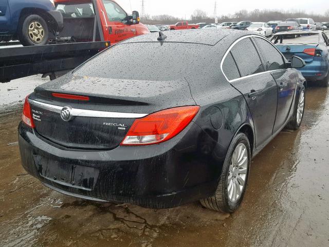 2G4GP5EC8B9182268 - 2011 BUICK REGAL CXL BLACK photo 4