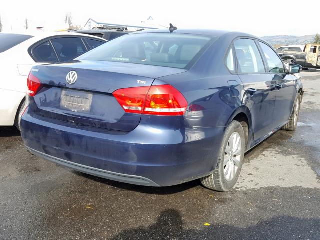 1VWAT7A34EC092357 - 2014 VOLKSWAGEN PASSAT S BLUE photo 4