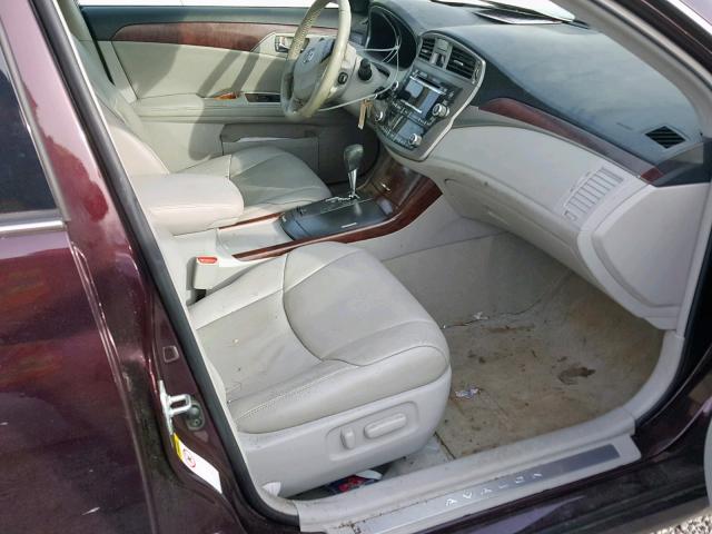 4T1BK3DB7CU467294 - 2012 TOYOTA AVALON BAS Marron photo 5