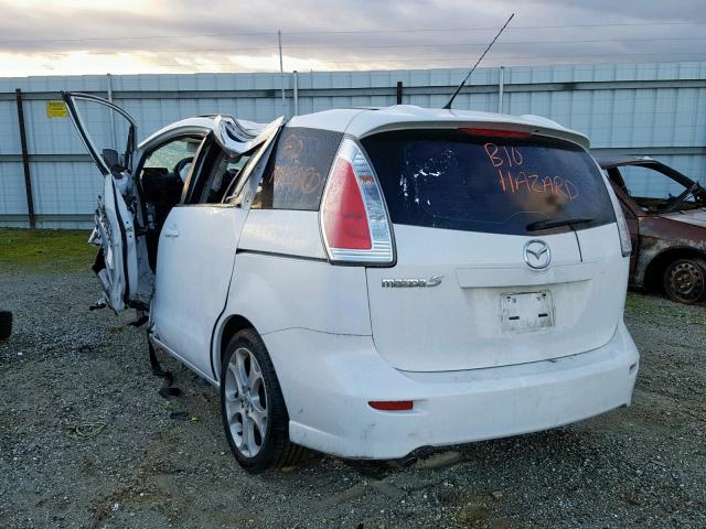 JM1CR2WL8A0385115 - 2010 MAZDA 5 WHITE photo 3