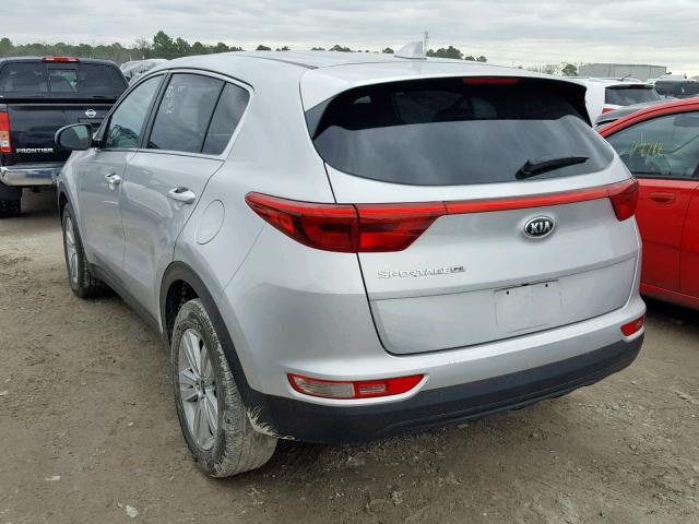 KNDPM3AC8J7470170 - 2018 KIA SPORTAGE L SILVER photo 3