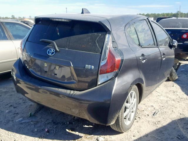 JTDKDTB36F1580945 - 2015 TOYOTA PRIUS C CHARCOAL photo 4