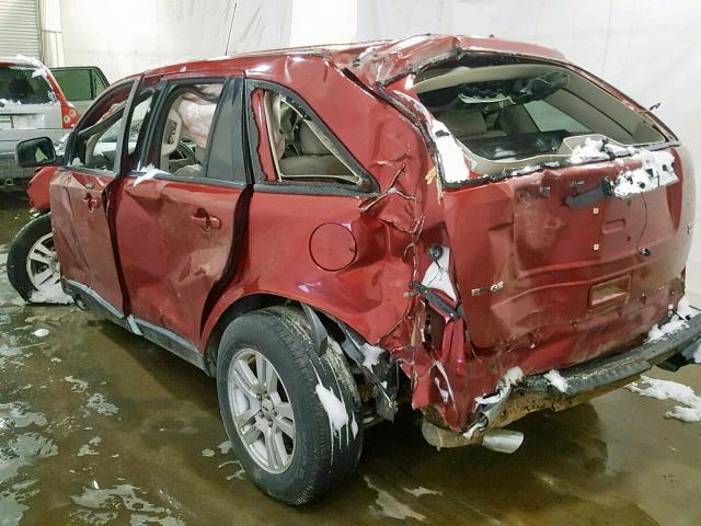 2FMDK48C38BA18080 - 2008 FORD EDGE SEL MAROON photo 10