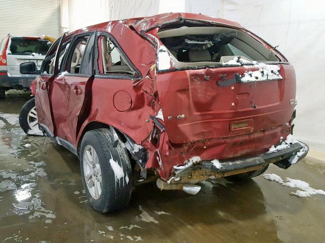 2FMDK48C38BA18080 - 2008 FORD EDGE SEL MAROON photo 3