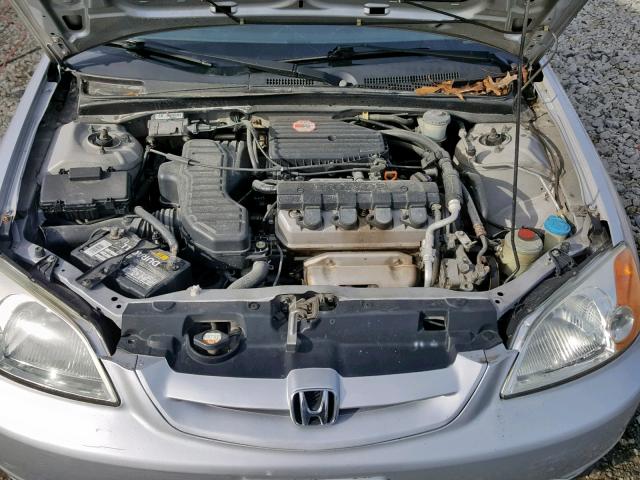 1HGEM22571L071180 - 2001 HONDA CIVIC LX 银色 照片 7
