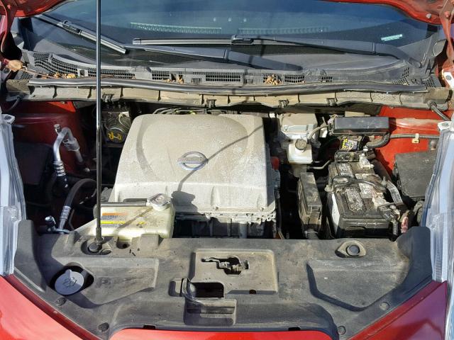 1N4AZ0CP6DC405292 - 2013 NISSAN LEAF S RED photo 7