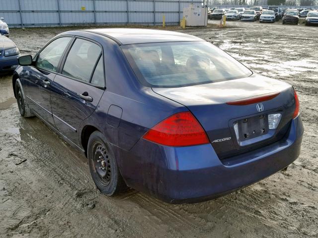 1HGCM56157A080609 - 2007 HONDA ACCORD VAL BLUE photo 3