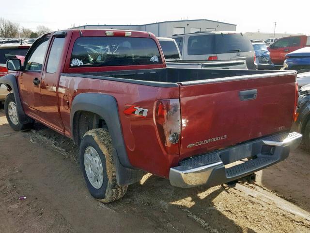 1GCDS196558135279 - 2005 CHEVROLET COLORADO MAROON photo 3